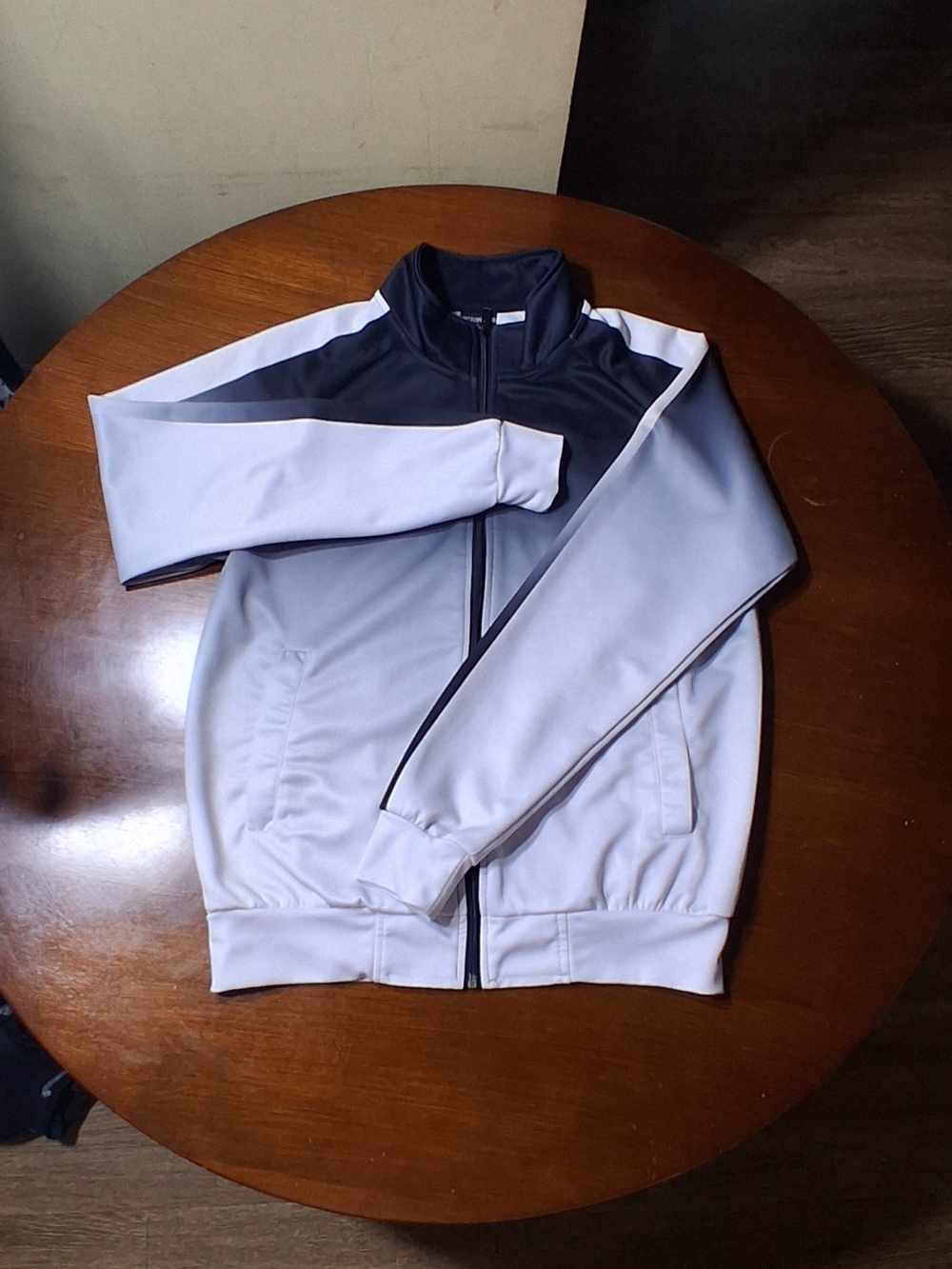 Men's Light Gray and Black Performance Bomber Jacket